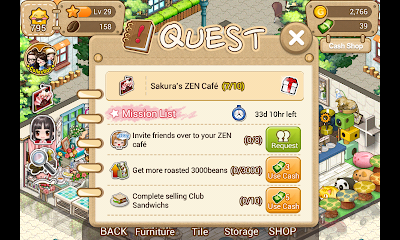 LINE I LOVE COFFEE QUEST: Sakura's Zen Cafe 7/10