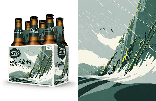 nuevo logotipo y packaging cerveza artesanal Stanley Park Brewing de Vancouver