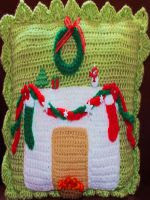 PATRON GRATIS COJIN NAVIDAD DE CROCHET