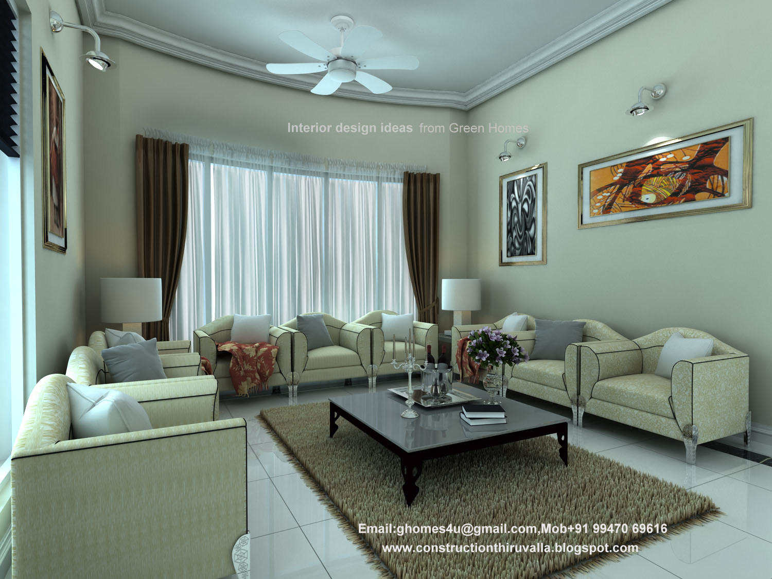 Kerala Style Home Interior Designs Living Room