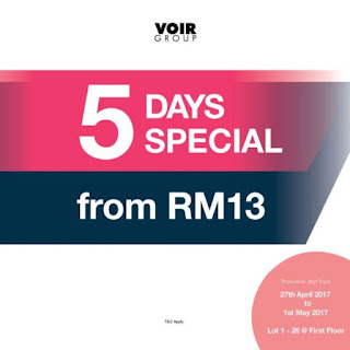 Voir Group 5 Days Special From RM13 at Sunway Velocity Mall (27 April - 1 May 2017)