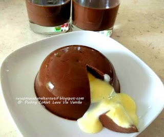 Resep Membuat Puding Coklat Lava Vla Vanilla