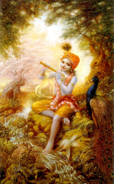 Krishna playing flute