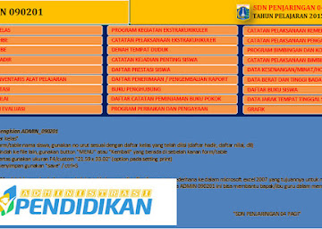 27 Berkas Administrasi Guru dalam 1 Aplikasi Microsoft Excel