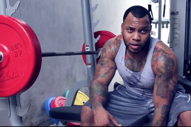 flo rida working out arm tattoo
