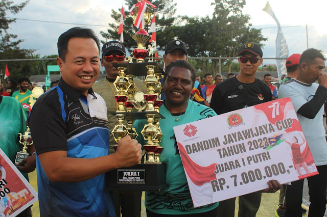Athenius Murip Sukses Gelar Turnamen Voli Dandim Cup Tahun 2022 di Jayawijaya