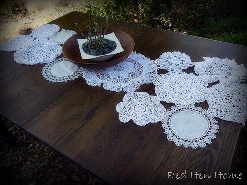 doily table runner