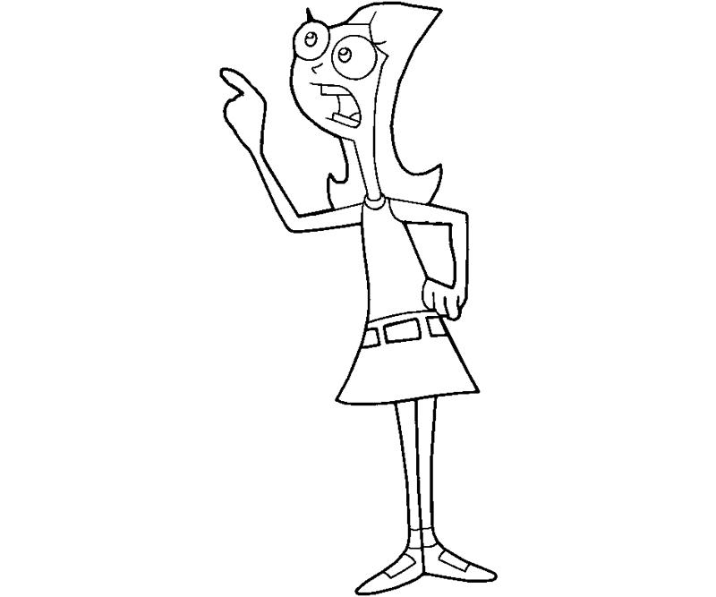 Printable Candace Flynn 11 Coloring Page