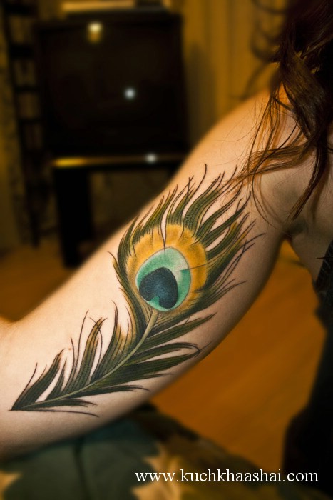 peacock feather tattoos. Peacock And Peacock Feather