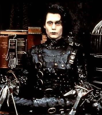 Johnny Depp in movie Edward Scissorshands