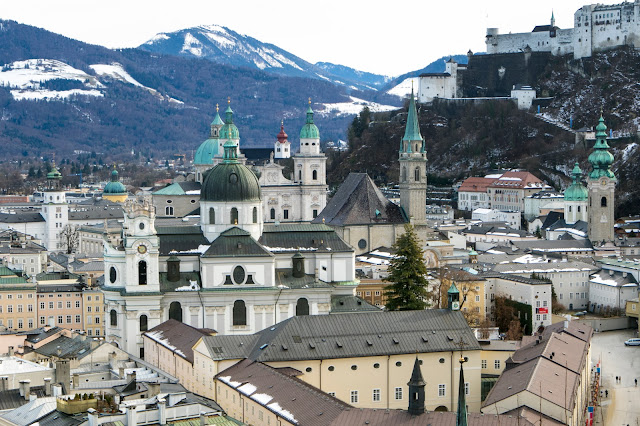 Panorama dalla Collina del Mönchsberg-Salisburgo