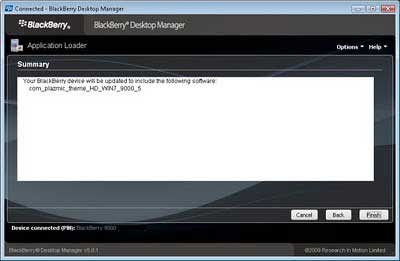 Cara Install Tema BlackBerry .alx Melalui PC