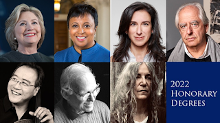 Hillary Rodham Clinton, Carla Hayden, Jodi Kantor, William Kentridge, Yo-Yo Ma, James Polshek, Patti Smith will be honored.