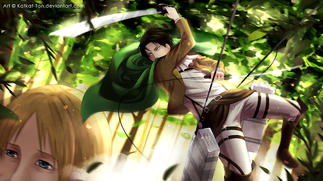   Levi Attack on Titan Shingeki no Kyojin Male Weapon 3d Maneuver Gear Forest Anime HD Wallpaper backgrounds i1.