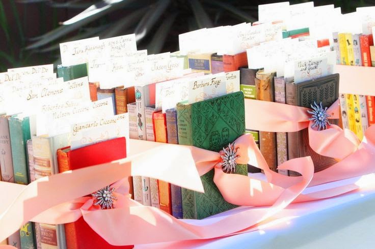 http://www.intimateweddings.com/blog/second-hand-books-as-wedding-favors/