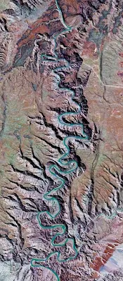 Satellite image of Fish River Canyon