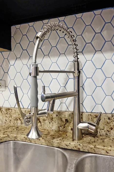 new kitchen faucet installed