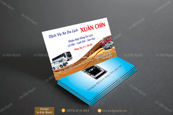 Mẫu card visit Dịch vụ xe Xuân Chín