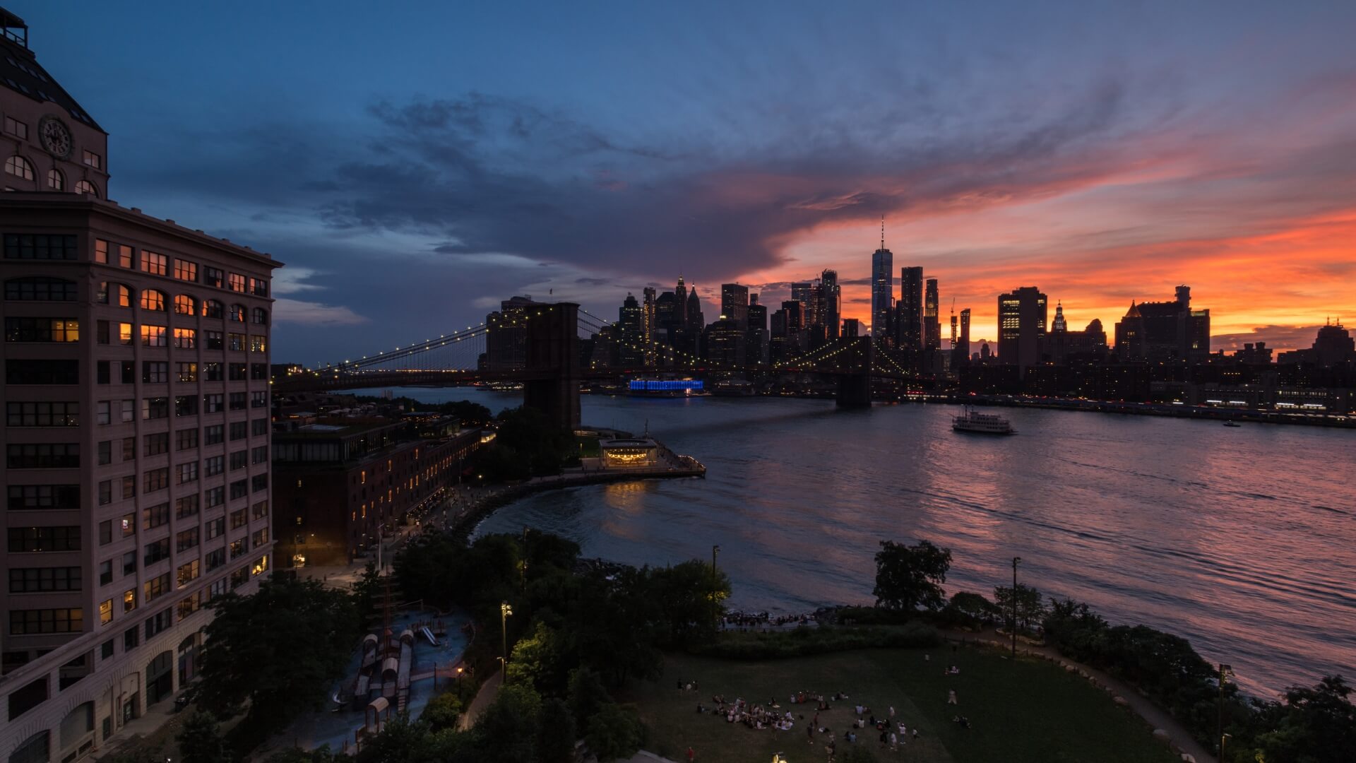 new york evening picture