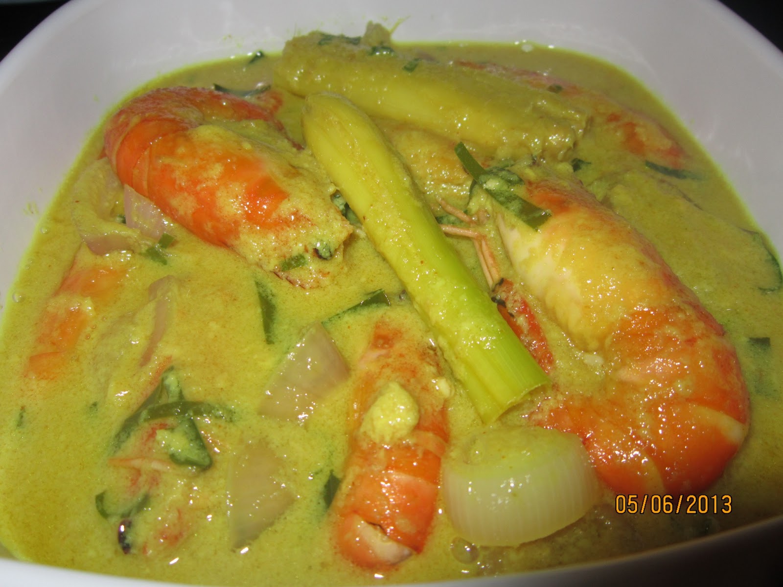 RESEPI CIKGU ANI: UDANG GALAH MASAK KALIO LIMAU PURUT