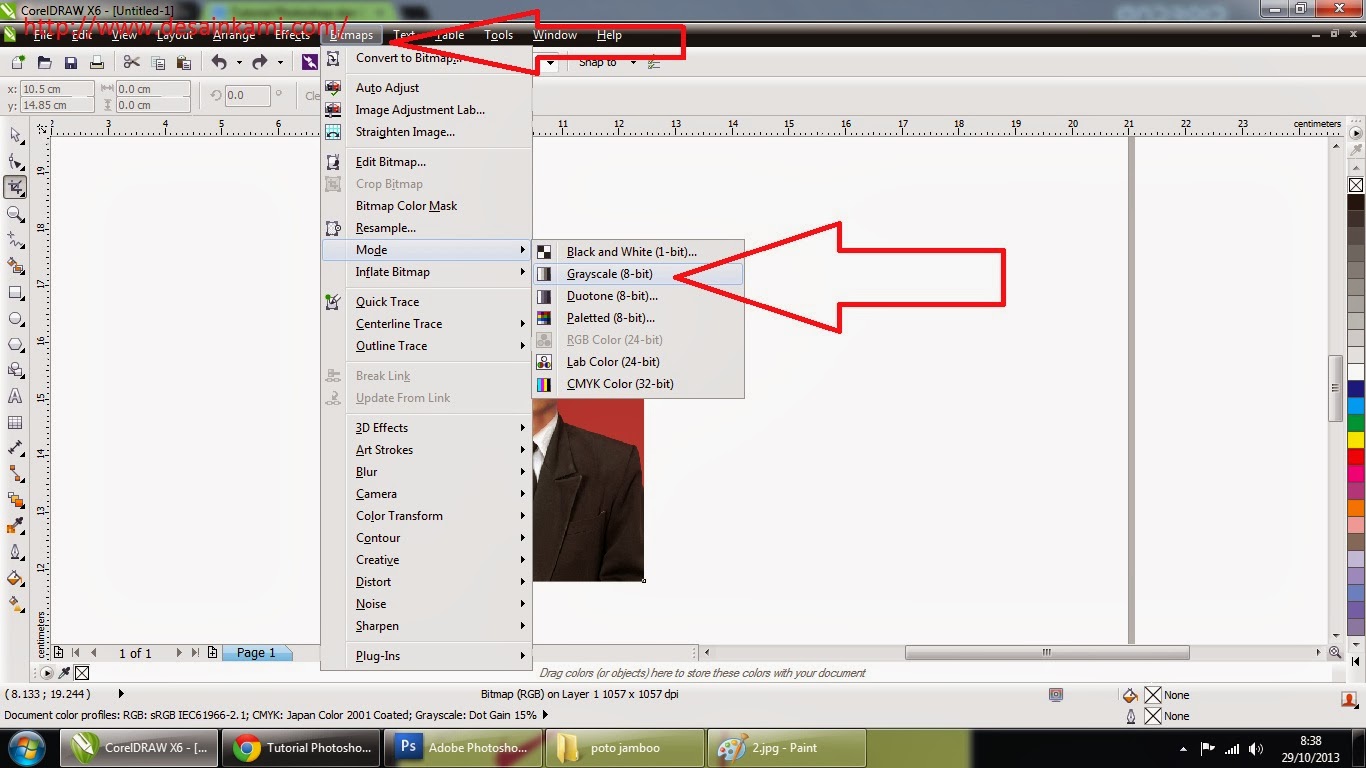  Membuat  Foto  Hitam  Putih  dengan Corel Draw  tukangketik