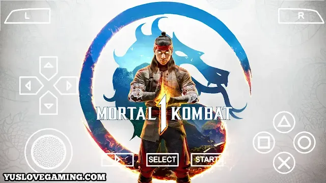 Mortal Kombat 1 PSP ISO cover image showing Scorpion and Sub-Zero fighting on Android PPSSPP emulator