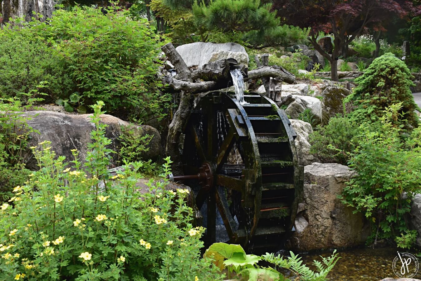 water wheel fountain