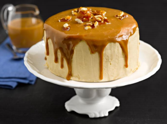 Salted Caramel Malt Cake