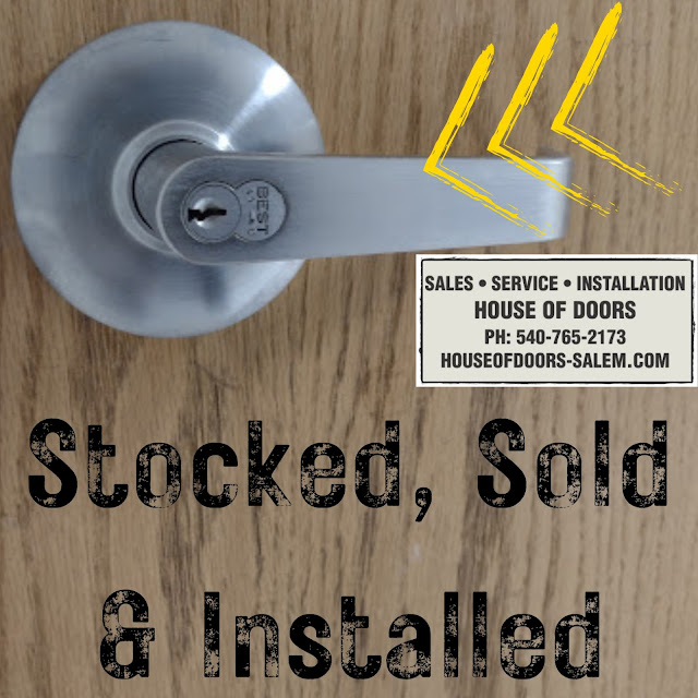 Locks stocked sold and installed by House of Doors