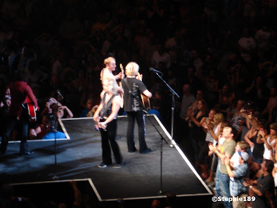 Viv, Sav, Phil, & Joe. Def Leppard, working their magic on the catwalk during their 2007 Downstage Thrust Tour. You guys ROCKED!