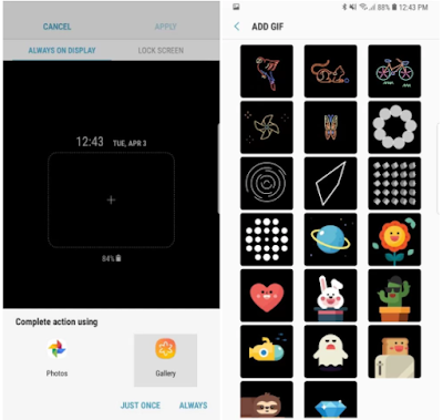 Cara menambah dan mengatur GIF animasi ke Galaxy S9, S8, dan Note 8 ‘Always-on Display’