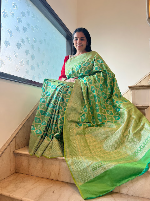 Banarasi mushroo Rangkaat saree