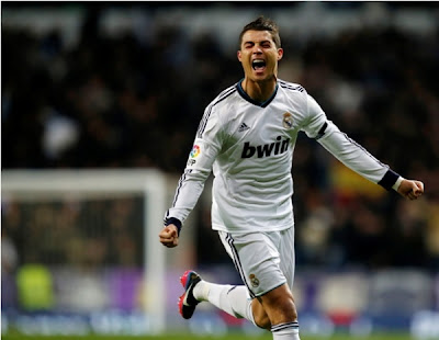 Cristiano Ronaldo celebrates scoring a goal