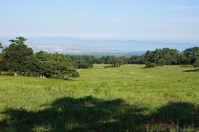 鳥取県西伯郡伯耆町小林　だいせん牧場　弓ヶ浜半島の眺望