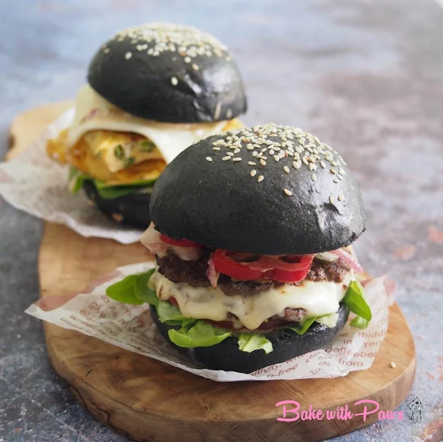 Charcoal Burger Buns