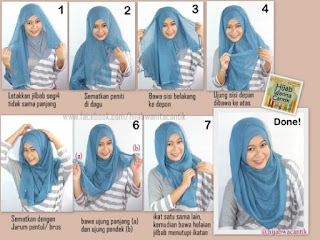 cara memakai hijab terbaru 1