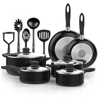 Vremi 15 Piece Nonstick Cookware Set