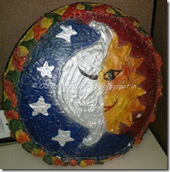 Sun-Moon basket plaster of Paris DIY