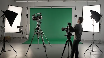 Green screen and camera setup