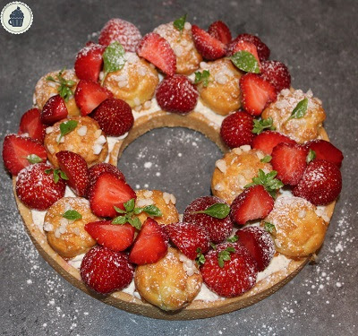 tarte-fraises-chouquettes-vanille