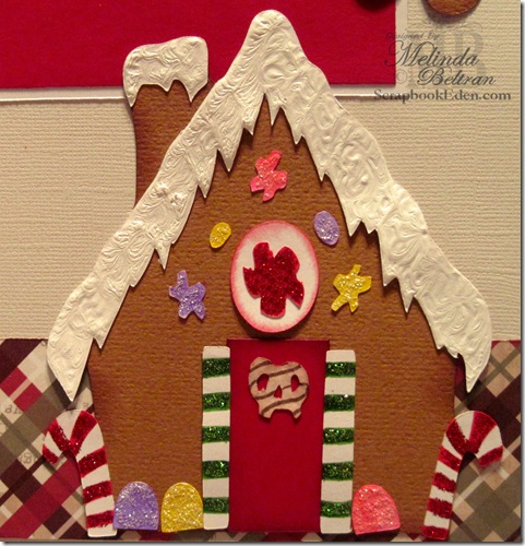 cricut gingerbread house idea cut close up