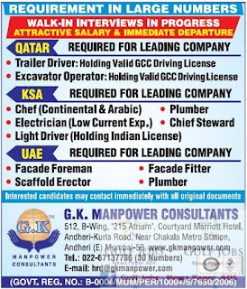 Job requirements in qatar ksa& uae