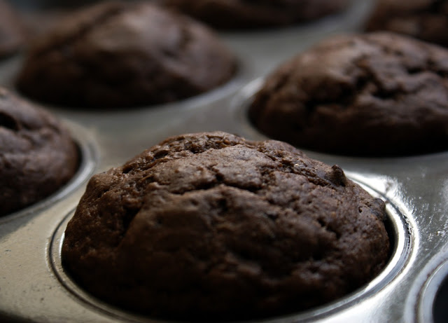 Muffins de chocolate e  Banana