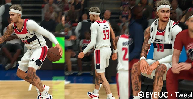 NBA 2K24 Kyle Kuzma Cyberface, Hairstyles & Tattoos Update