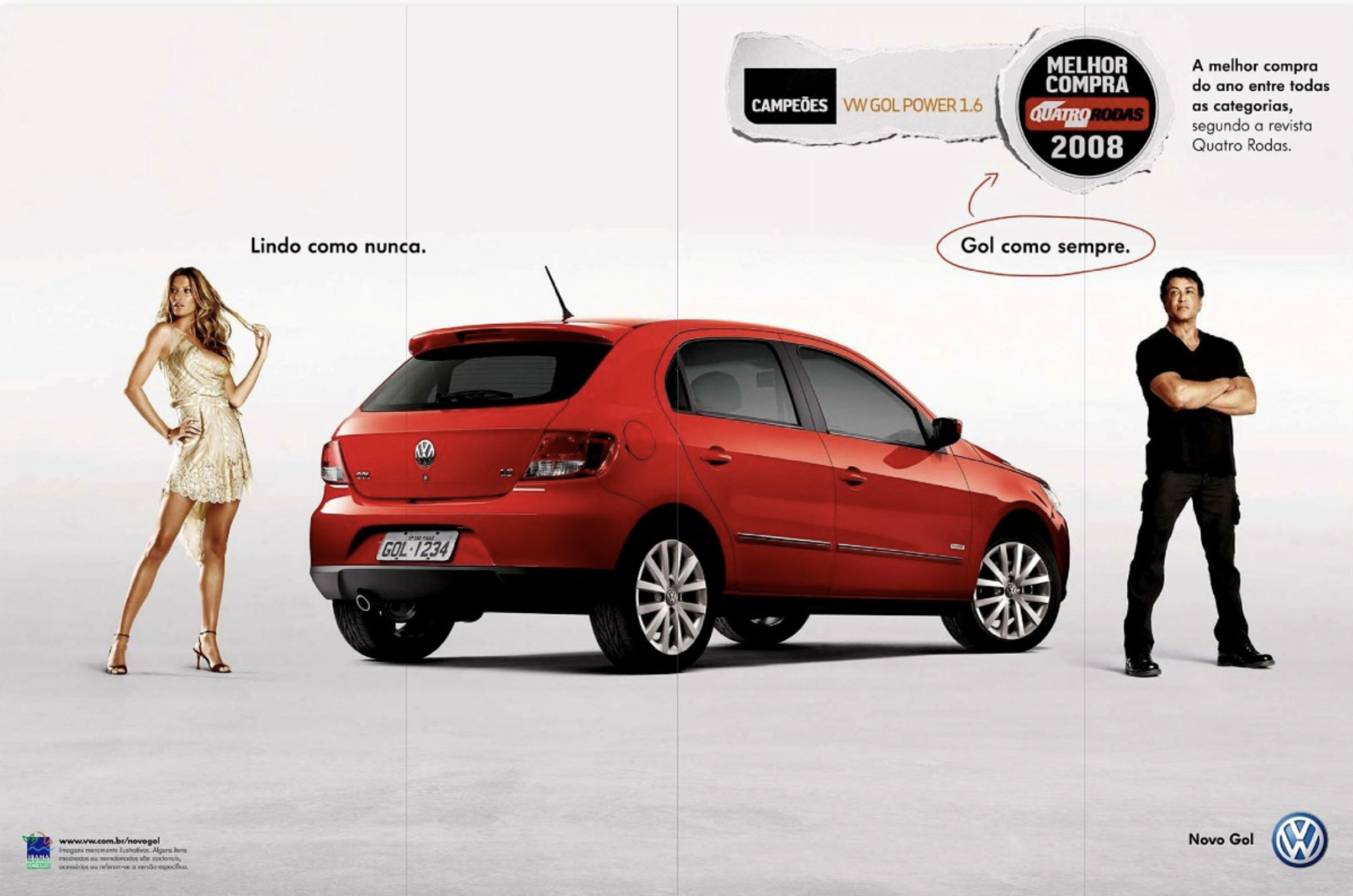 Campanha da Volkswagen promovendo a nova linha do Gol no ano de 2008