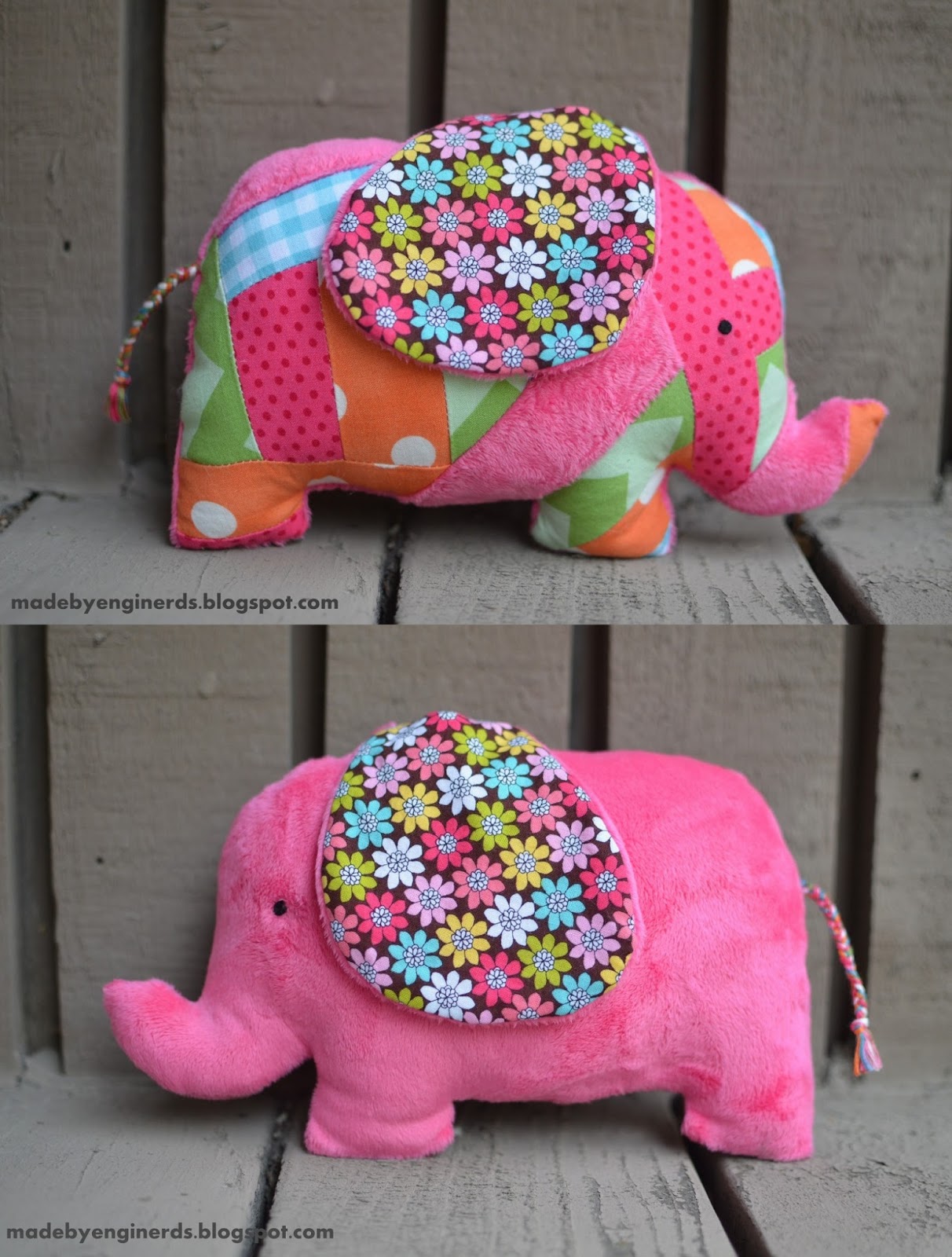 made by enginerds elephant stuffed animal tutorial with