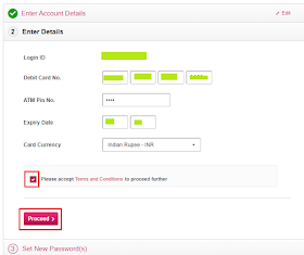 Axis Bank Internet Banking - Forgot Password