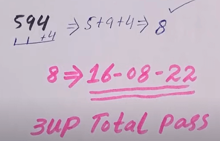 Thailand Lottery 3UP VIP Total 16/08/2022-Thailand Lottery 3UP VIP Total formula 16/08/2022