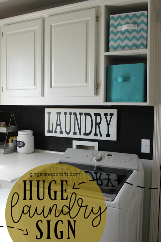 huge laundry room sign at GingerSnapCrafts.com #madewithCricut #cricutmade_thumb