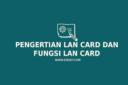 Pengertian LAN Card dan Fungsi LAN Card